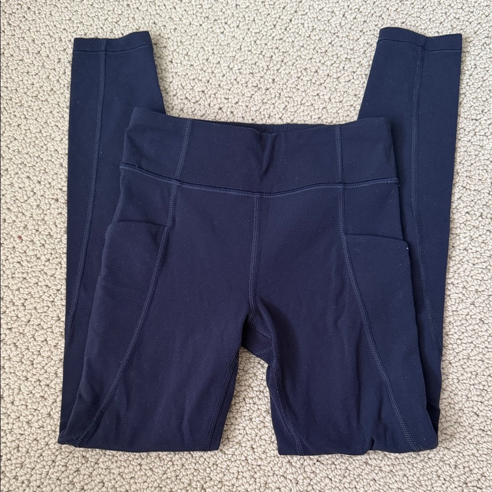 Athleta Girl Navy High Rise Leggings Size Small